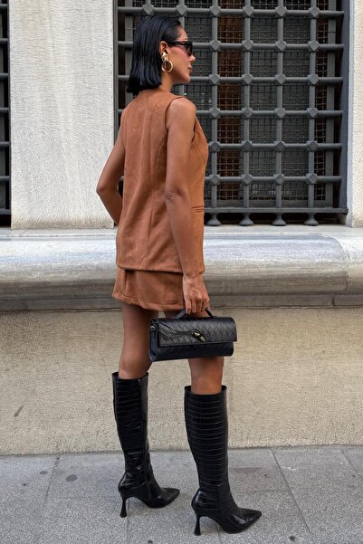 Lijuri Σετ σουέτ με επένδυση με γιλέκο και μίνι φούστα 9998 R1-L-K4