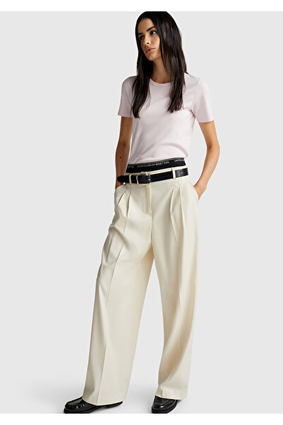 United Colors of Benetton Women's Light Pink 100% Cotton Basic Short Sleeve Crew Neck T-Shirt