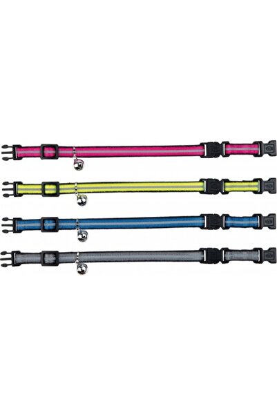 Trixie Kedi Çift Kilitli Fosforlu Zilli Tasma