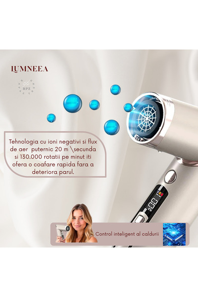 OEMS Perie electrică, set de coafat 8 în 1, LUMNEEA de RAPAZ TREND RPZ, 1400W