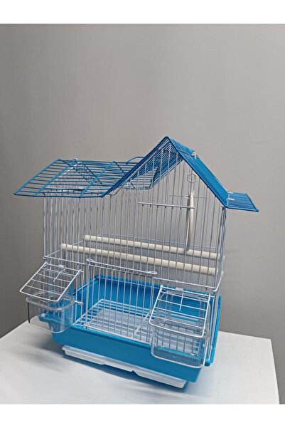 netx Mavi Kuş Kafesi Çin Evi 30x23x51 Kanarya Muhabbet Kuşu için