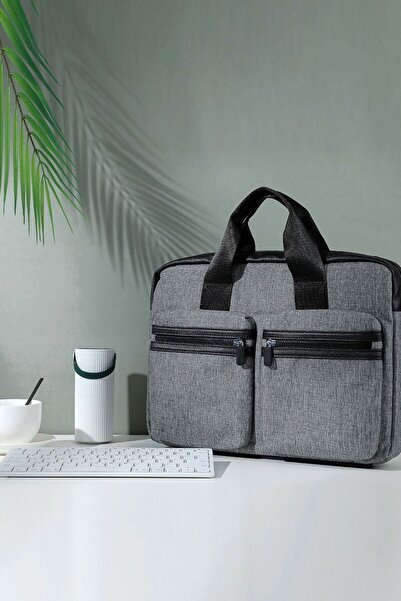 Miniso Omuz Askılı Laptop Çantası - Gri