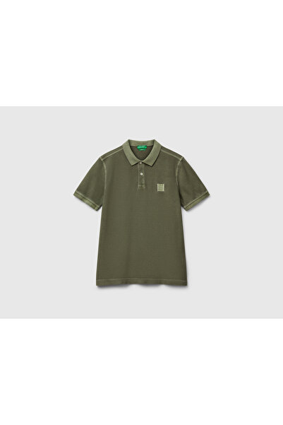 United Colors of Benetton Ανδρικό μπλουζάκι πόλο με κανονική εφαρμογή από 100% βιολογικό βαμβάκι