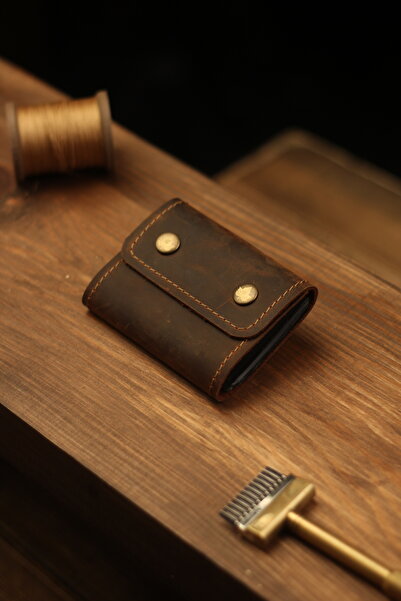 Atölye Çınar Leather Handmade DERİ AKORDİYON KARTLIK CCARD İSME ÖZEL