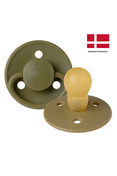 Mininor Rubber Pacifier 12+ Months - Moss Green