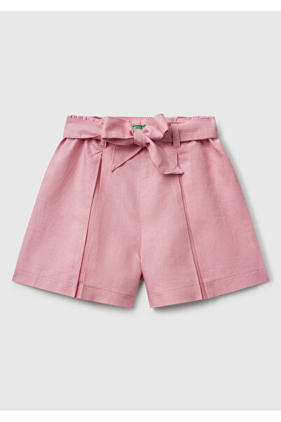 United Colors of Benetton Pantaloni scurți bermuda plisați pentru fetiță, din...