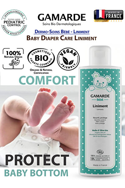 Gamarde مرطب الأطفال 400 مل، منظف عضوي معتمد لتغيير الحفاضات، أفضل عناية تحت ...