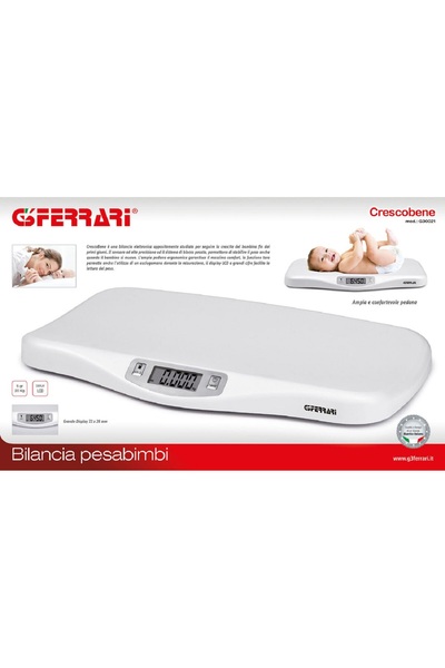 G3ferrari Ζυγαριά μωρού Crescobene, οθόνη LCD, σταθεροποίηση, ένδειξη μπαταρίας