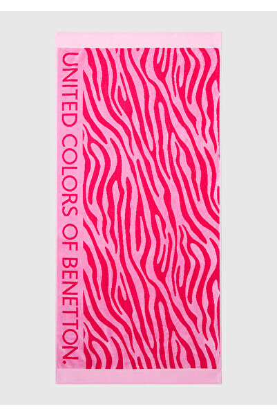 United Colors of Benetton Boy's Pink Patterned Written Sea Towel