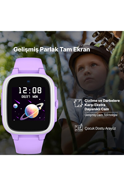 Ttec Kidi Lite GPS 4G Sim Kartlı Akıllı Çocuk Saati Sihirli Lila 2KSW01