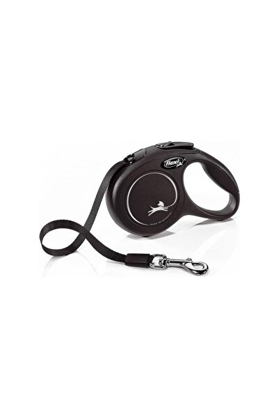 Flexi شريط كلاسيكي جديد صغير بطول 5 أمتار باللون الأسود