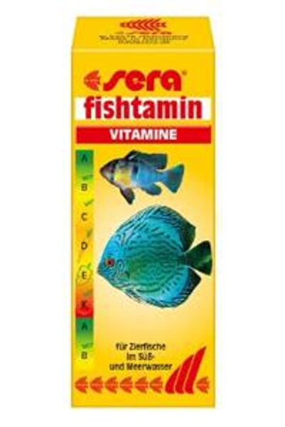 SERA Fishtamin 15 ml Balık Vitamini Skt:10/2027 Tatlı su, tuzlu su ve havuz b...
