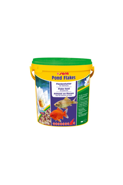 SERA Pond Flakes 10 Lt. 1.7 kg Orjinal Kovasında Havuz Balıkları için Pul yem SKT:04/2028