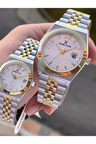 Daniel Klein Couple Couple Watch Steel Band 3 Atm Water Resistant Special Design Wristwatch Vs.Blkt.011