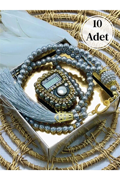 Deniz Elmasları Gift Stone Prayer Beads and Prayer Beads Set with Box - 10 Pi...