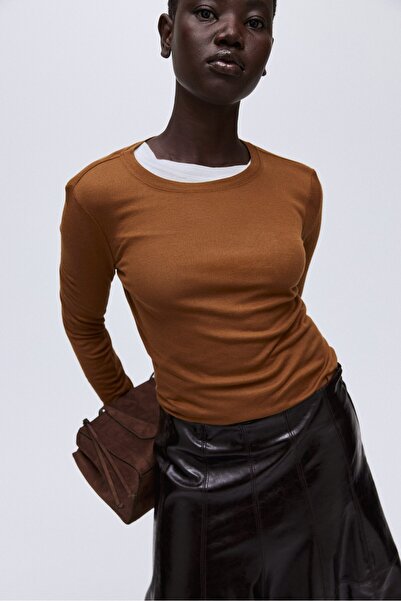 H&M Pima Pamuklu Jarse Üst