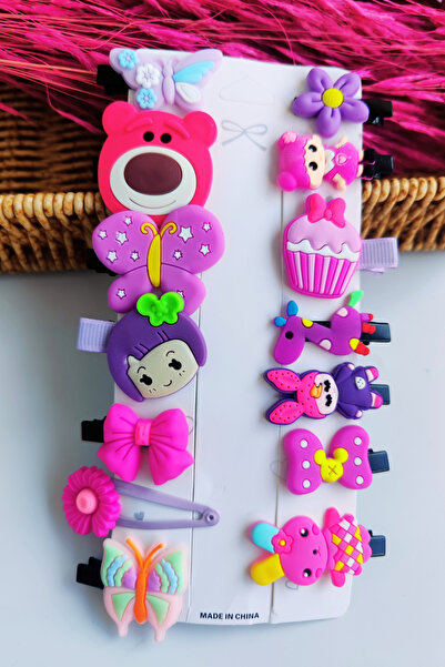 Nisankids 14-парчен комплект фиби за коса с различни фигурки за момичета