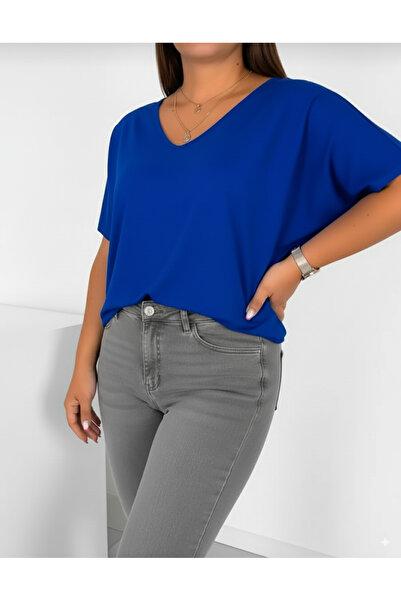 Barato V-Neck Trend Large Size Cotton Fabric Premium T-Shirt