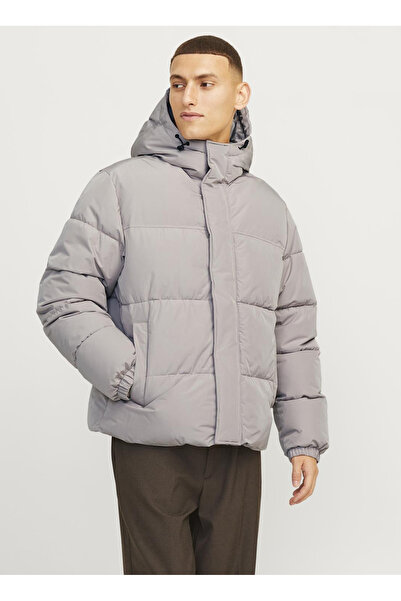 Jack & Jones Jack&Jones Bradley Puffer Hood Men's Beige Round Collar Coat