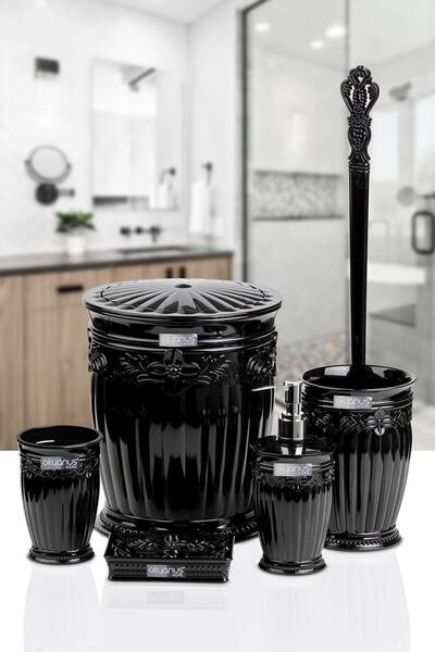 Okyanus Home طقم حمام من سلسلة بلاك سلطان مكون من 5 قطع