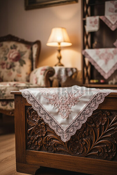 Çt Çeyizci Tekstil French Laced Embroidered, Satin Luxury Dowry Bundle, Engagement Bundle