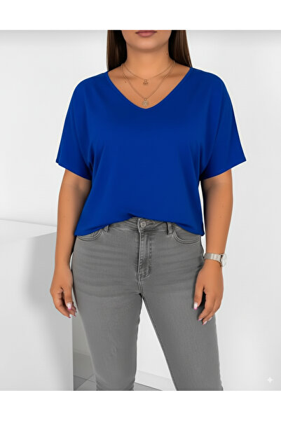 Barato V-Neck Trend Large Size Cotton Fabric Premium T-Shirt