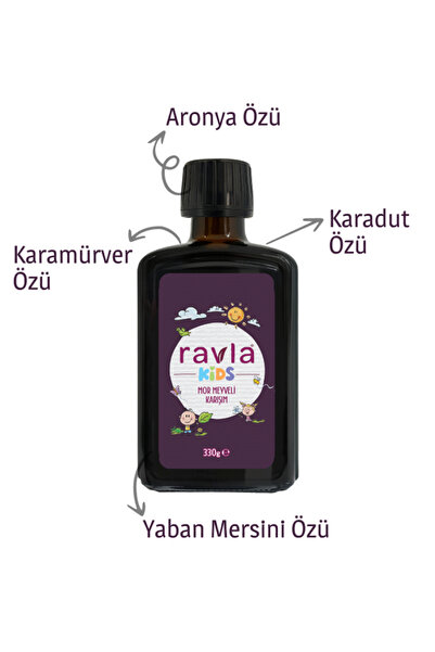 Ravla 2'li Ürün - Mor Meyveli Karışım 330g / Yumuşak İçim Yüksek Polifenollü Organik Zeytinyağı 500ml