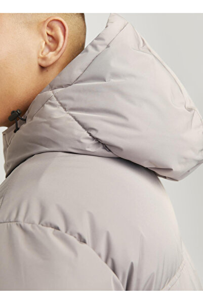 Jack & Jones Jack&Jones Bradley Puffer Hood Men's Beige Round Collar Coat