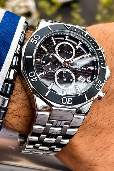 Daniel Klein All Functions Active Luxury New Season Men's Steel Watch Bracelet Gift