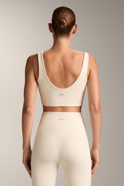 Oysho Waffle V-neck top