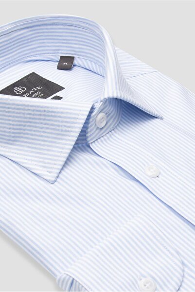 Abbate Ανδρικό πουκάμισο μονόχρωμο με κλασικό γιακά, βαμβακερό μείγμα Comfort Fit της Florence Jersey