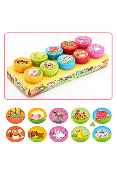 Choice حيوانات المزرعة، 10 قطع، طوابع متنوعة للأطفال، طوابع حبر ذاتي، طوابع أ...