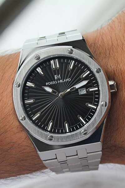 Rosso Milano ساعة يد رجالية بسوار فولاذي RM612633A2