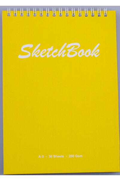 Pagos Yayınları A5 Hard Cover Sketchbook 200 Gr. 30 Sheets (60 Pages) 14.8 X 21 cm Sketchbook