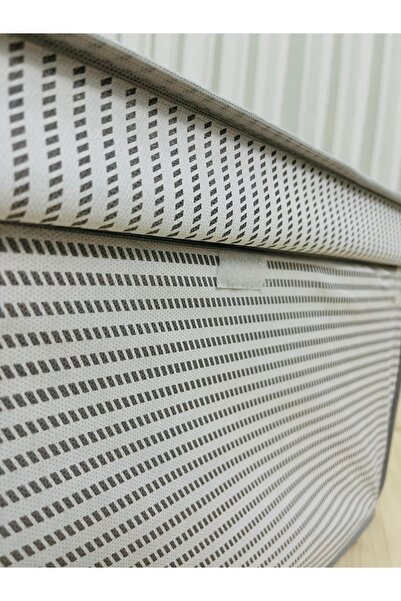 VAYBE 3lü Set Gri Çizgi Desen Çok Amaçlı Saklama Kutusu,kutu Hurç Kutu Organizer Oyuncak Kutusu