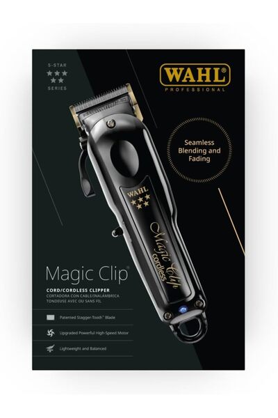 Wahl مشبك سحري لاسلكي أسود