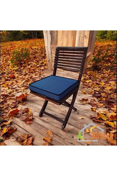 DÜŞLER EV TEKSTİLİ 40x40 Без візерунка Водо- та плямовідштовхуюча тканина Duck З блискавкою та шнурками Подушка для стільця 5 см