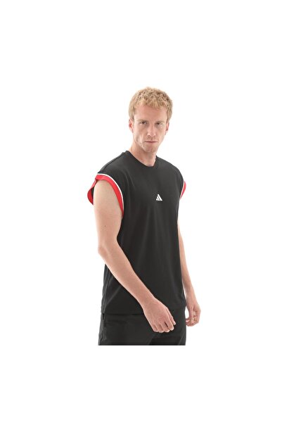 adidas JI7577-E Баскетболна безръкавна тениска за мъже, черна