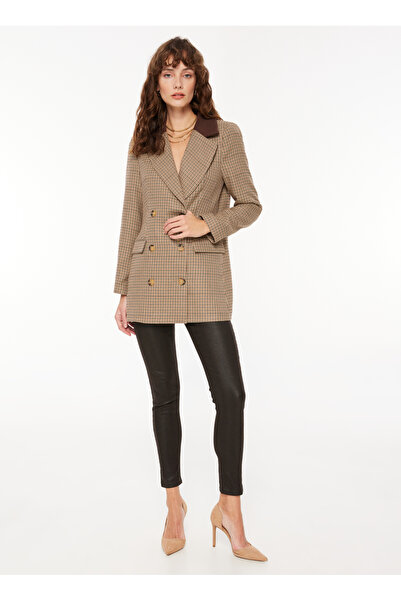 Fabrika Kruvaze Bej - Turuncu Kadın Blazer F3WL-CKT10