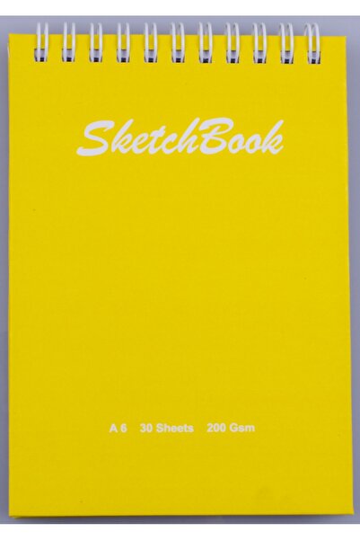 Pagos Yayınları A6 Hard Cover Sketchbook 200 Gr. 30 Sheets (60 Pages) 10.5 X 14.8 cm Sketchbook