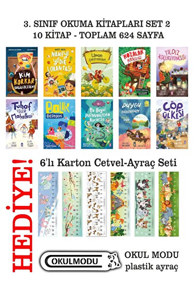 Timaş Çocuk 3. Sınıf Okuma Kitapları Seti 2 - 10 Kitap - 624 Sayfa