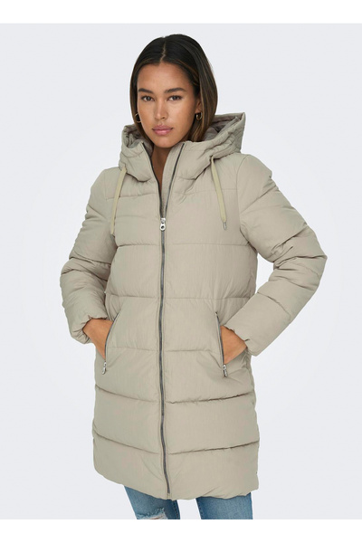 ONLY Açık Kahve Kadın Kaban ONLDOLLY LONG PUFFER COAT OTW NOOS