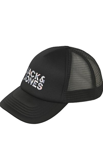 Jack & Jones Jack Jones Капелюх з написом та сіткою, унісекс, чорний