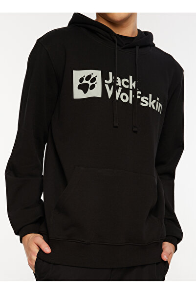 Jack Wolfskin Μαύρο ανδρικό φούτερ με κουκούλα Arthur Hoody M