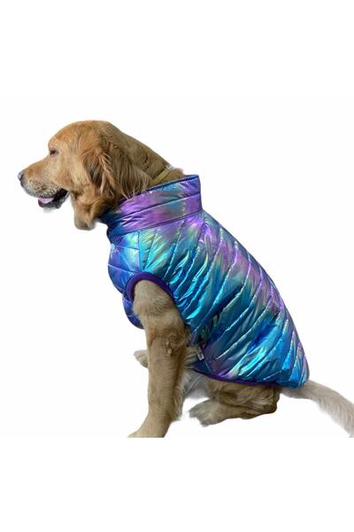 DOGİ&DOG معطف منتفخ بدون أكمام من Anorak باللون الأرجواني المعدني من Big Breed
