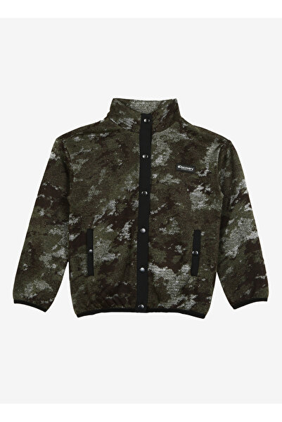 Discovery Expedition Haki Erkek Çocuk Dik Yaka Oversize Desenli Sweatmont D3W...