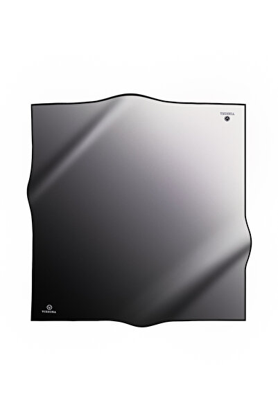 Vissona %100 Twill İpek Degrade Desenli Siyah - Gri Renkli 90x90 Eşarp Dikim Şekli : El Dikişi