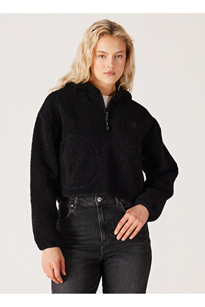 WRANGLER Kapüşon Yaka Siyah Kadın Sweatshırt W232280001-Siyah