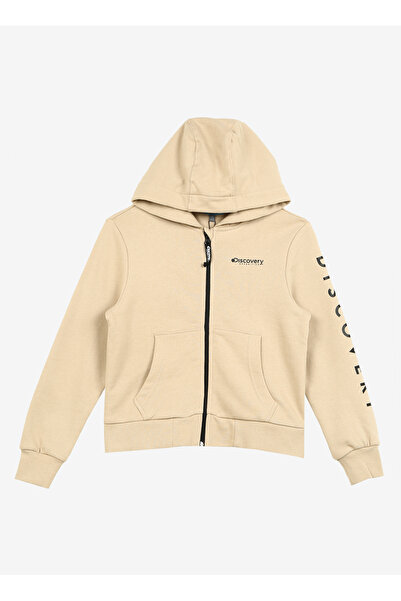Discovery Expedition Bej Kız Çocuk Kapüşonlu Sweatmont D3WG-SWT10