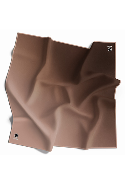 VİOLLA Twill Degrade Desenli Bej Renkli 90x90 Eşarp (İpek İçermez) Dikim Şekli : El Dikişi